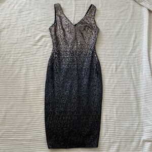 Rachel by Rachel Roy Womens Sleeveless V Neck Midi Sequins Dress